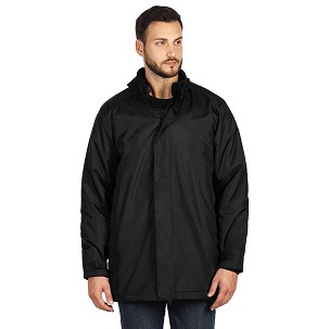 HILL, unisex fully zippered winter jacket, black