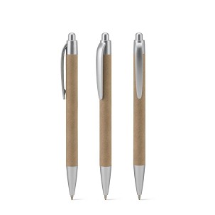 KYRA. Ballpoint pen made from 100% recycled paper and details in recycled ABS (100% rABS)