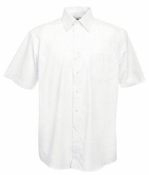 Fruit of the Loom, Poplin Shirt, muška košulja kratkih rukava, bela, S