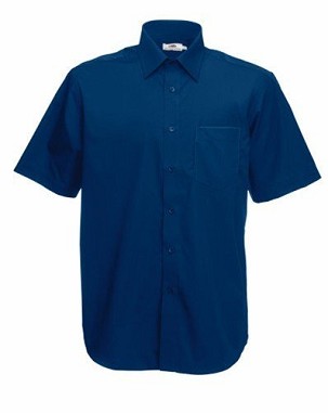 Fruit of the Loom, Poplin Shirt, muška košulja kratkih rukava, teget, L