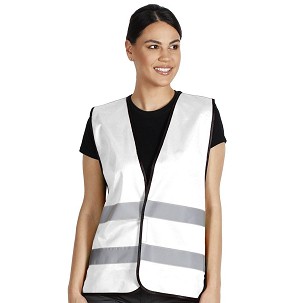 GLOW COLOR, workwear vest, white