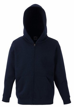 Fruit Of The Loom, Kids Premium Hooded Sweat Jacket, Hooded Sweatshirt, Dark Weight, 9-11