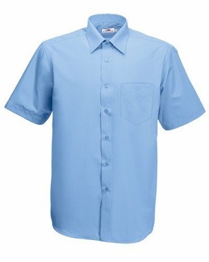 Fruit of the Loom, Poplin Shirt, muška košulja kratkih rukava, svetlo plava, XL
