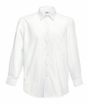 Fruit of the Loom, Poplin Shirt, muška košuljadugih rukava,bela , 3XL