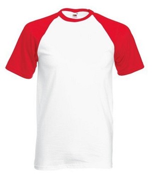 Fruit of the Loom, Baseball T, muška pamučna dvobojna majica kratkih rukava, belo-zelena, 2XL