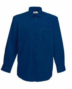 Fruit of the Loom, Poplin Shirt, muška košulja dugih rukava, teget, 3XL