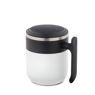 MALDINI. Travel mug with a stainless steel interior and a matt finish, 400 ml