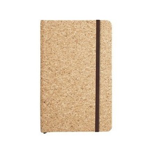 HAWKINS. Pocket cork notebook with plain pages, in FSC™ certified material and other controlled materials