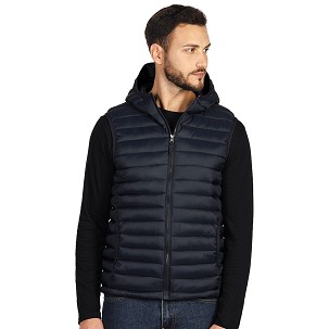 JET MEN, hooded bodywarmer, blue