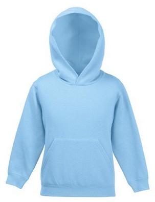 Fruit Of The Loom, Kids Premium Hooded Sweat, duks sa kapuljačom za decu, nebesko plava, 14-15