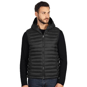 JET MEN, hooded bodywarmer, black