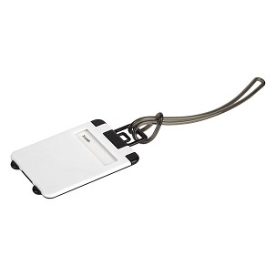 TRAVELER, travel bag id card tag, white