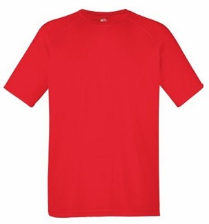 Fruit of the Loom, Performance, Men's Sports Polyester T-Shirt, Red, M