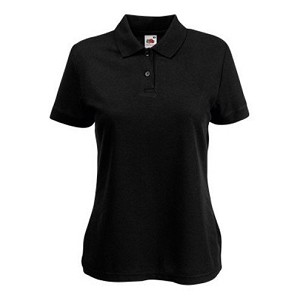 Fruit of the Loom, 65/35 Ladies Polo, polo majica za žene, crna, XS