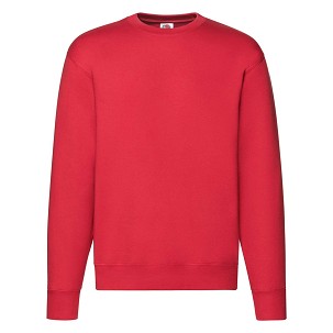 Fruit of the Loom, Premium Set-in Sweat, klasični premium muški duks, crvena, XL
