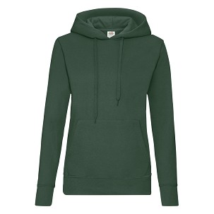 Fruit Of The Loom, Ladies Classic Hooded Sweat, Women's Hoodie, Forest Green, 2XL
