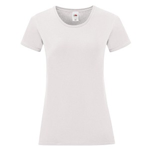 Fruit of the Loom, LADIES ICONIC 150T, ženska pamučna majica, bela boja