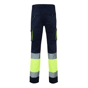 VL ZEUS LARGE. Two-tone, multi-pocket stretch trousers (240g/m²), in cotton (46%), EME (38%) and polyester (16%)