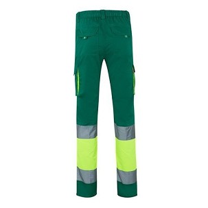 VL ZEUS LARGE. Two-tone, multi-pocket stretch trousers (240g/m²), in cotton (46%), EME (38%) and polyester (16%)