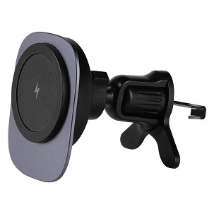 LANDO, car phone holder and wireless charger, 15w, dark gray