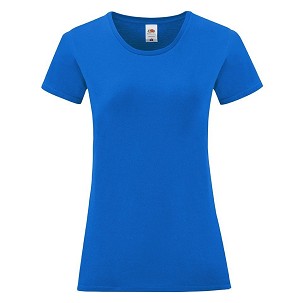 Fruit of the Loom, LADIES ICONIC 150T, ženska pamučna majica, rojal plava boja