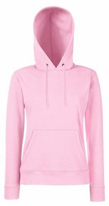 Fruit Of The Loom, Ladies Classic Hooded Sweat, duks sa kapuljačom za žene, roza, 2XL