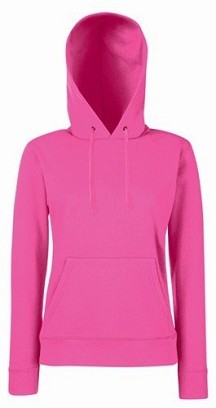 Fruit Of The Loom, Ladies Classic Hooded Sweat, Hoodie For Women, Fuchsia, XS