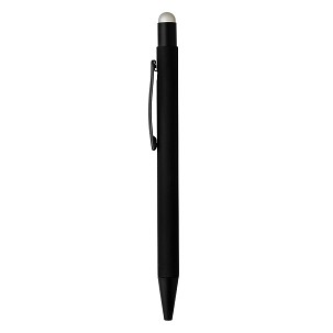 TITANIUM BLACK, metalna "touch" hemijska olovka, srebrna