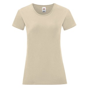 Fruit of the Loom, LADIES ICONIC 150T, ženska pamučna majica, natural boja