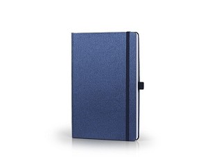 VEGAS, A5 notebook with elastic band, blue