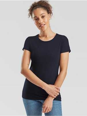 Fruit of the Loom, LADIES ICONIC 150T, ženska pamučna majica, tamno teget boja