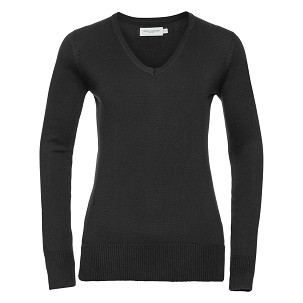 Women's Striped Pullover V-neck