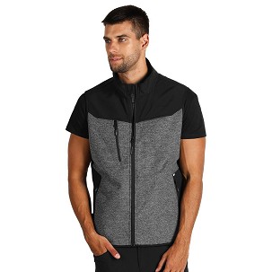 PANTHER GREY VEST, softshell bodywarmer, black