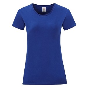 Fruit of the Loom, LADIES ICONIC 150T, ženska pamučna majica, kobalt plava boja