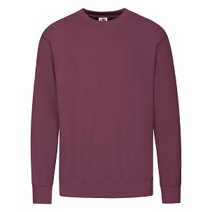 Fruit of the Loom, Lightweight Set-in Sweat, Classic Lightweight Men's Sweatshirt, Burgundy, M