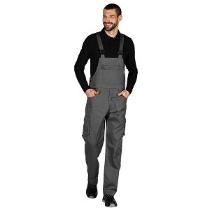 CRAFT BIB PANTS, working bib pants dark gray