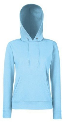 Fruit Of The Loom, Ladies Classic Hooded Sweat, Women's Hoodie, Sky Blue, 2XL