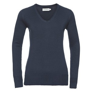 Women's Striped Pullover V-neck