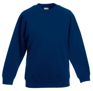 Fruit Of The Loom, Kids Classic Raglan Sweat, duks za decu, teget, 7-8
