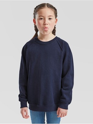 Fruit Of The Loom, Kids Classic Raglan Sweat, Kids Sweatshirt, Teetotal, 9-11