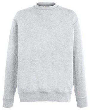 Fruit of the Loom, Lightweight Set-in Sweat, klasični lagani muški duks, pepeljasto siva, XL