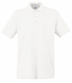 Fruit of the Loom, Premium Polo, premium men's polo shirt, white, 3XL