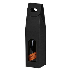 BOTTLE, troslojna samosklopiva gift box for flašu, crna