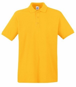 Fruit of the Loom, Premium Polo, premium men's polo shirt, sunflower yellow, 2XL