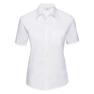 RUSSELL women's short sleeve shirt PURE COTTON POPLIN