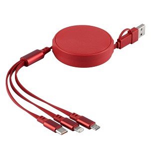 ONES 6IN1, usb type-c charging and data cable, 6 in 1, red