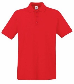 Fruit of the Loom, Premium Polo, premium men's polo shirt, red, XL
