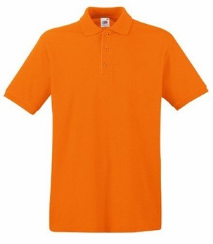 Fruit of the Loom, Premium Polo, premium men's polo shirt, orange, M