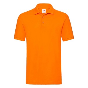 Fruit of the Loom, Premium Polo, premium men's polo shirt, orange, L