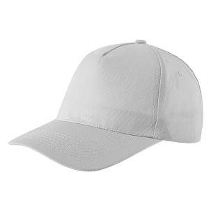 JUNIOR, kids' cap, 5 panels, cotton, light brushed, white
